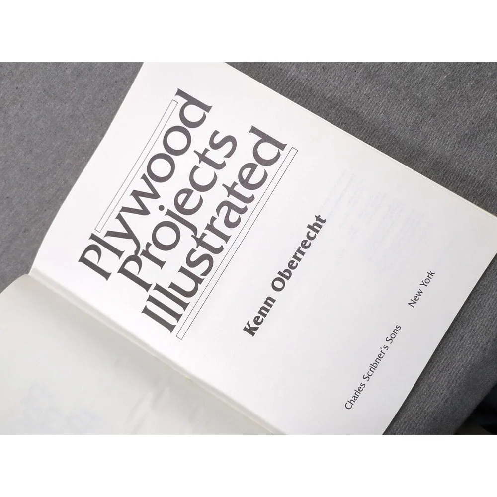 1983 Plywood Projects Illustrated‎ Kenn Oberrecht VTG Hardcover Scribners
